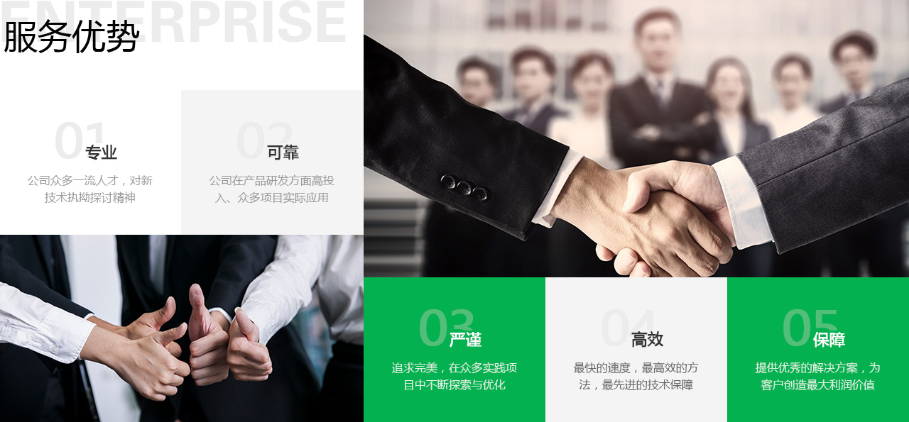 服務優勢,專業,可靠,嚴謹,高效,保障